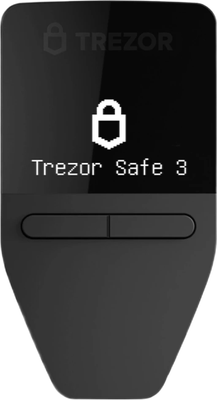 Trezor Safe 3 hardware wallet with OLED display