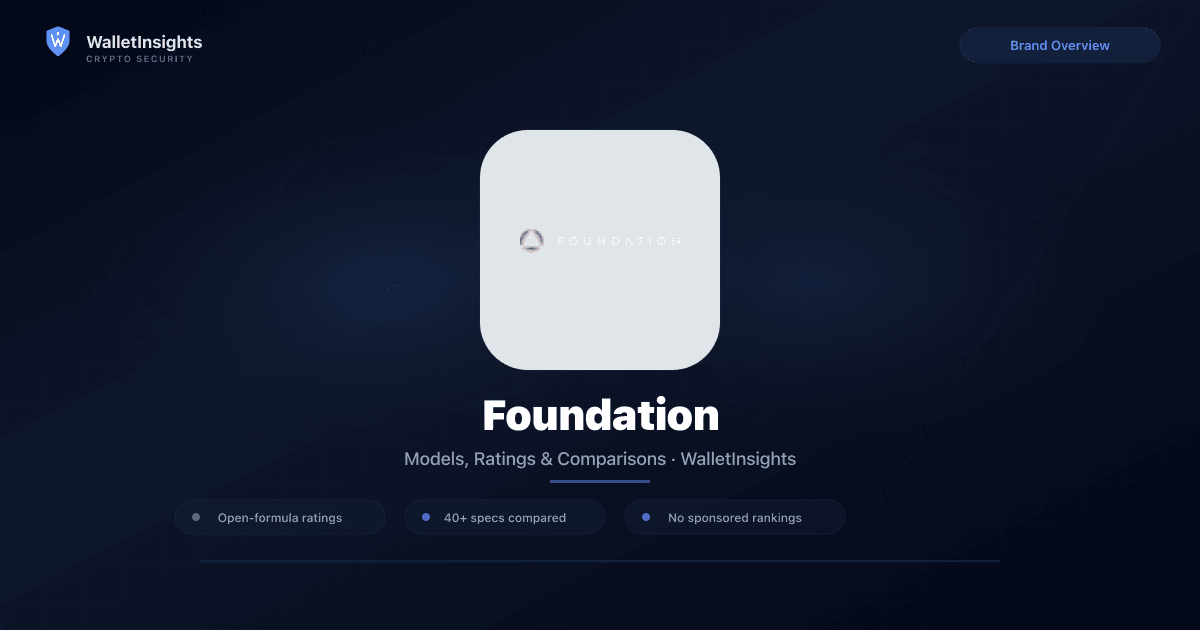 Foundation Hardware Wallets: Open-Source Bitcoin Security