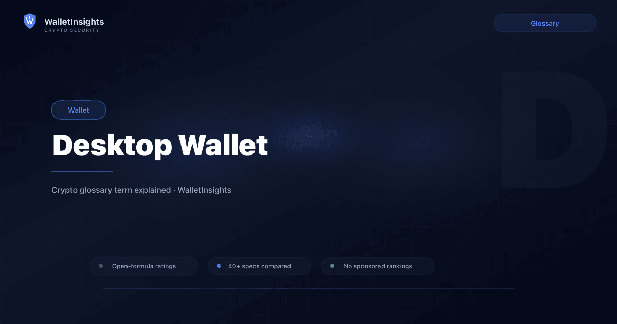 Desktop Wallet Explained — Crypto Wallet Term (2026) | {{siteName}}