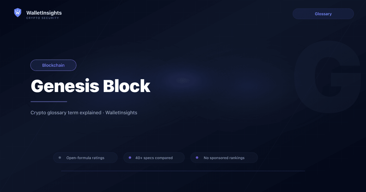 Genesis Block Explained — Blockchain Term (2026) | WalletInsights