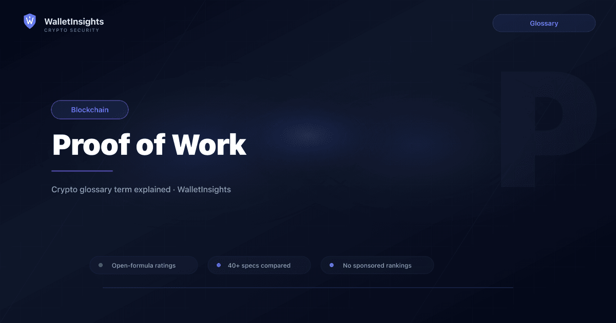 Proof of Work Explained — Blockchain Term (2026) | WalletInsights