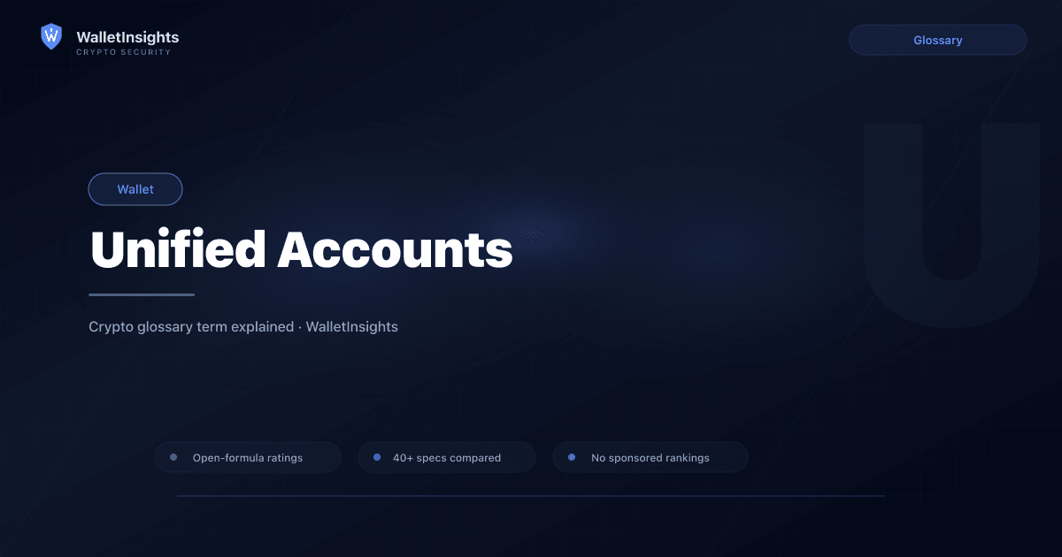 Unified Accounts Explained — Crypto Wallet Term (2026) | WalletInsights