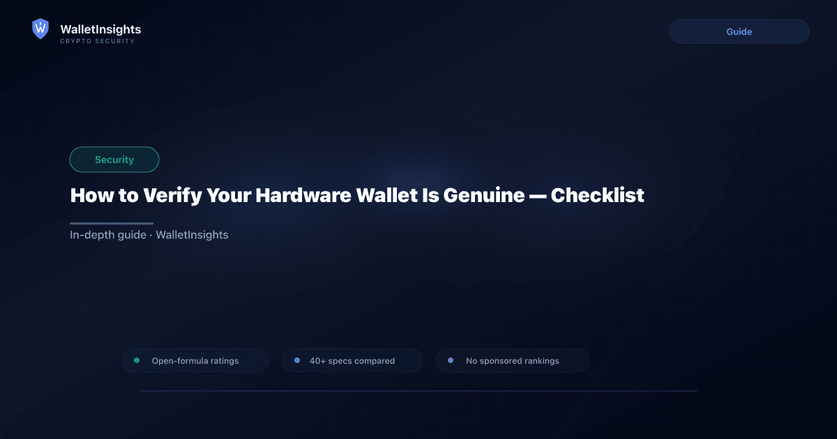 How to Verify Your Hardware Wallet Is Genuine