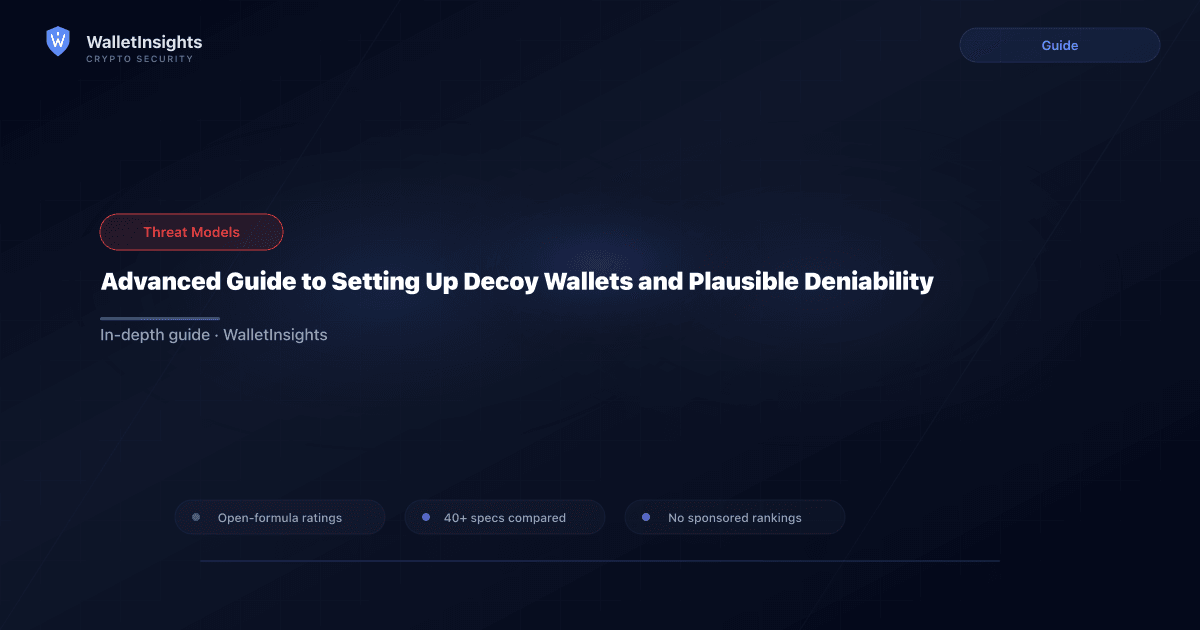 Decoy Wallets & Plausible Deniability Setup Guide 2026